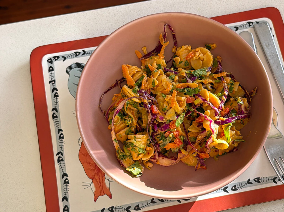 Creamy Peanut & Chilli Crisp Pasta Salad Recipe | Dumpling Cheers