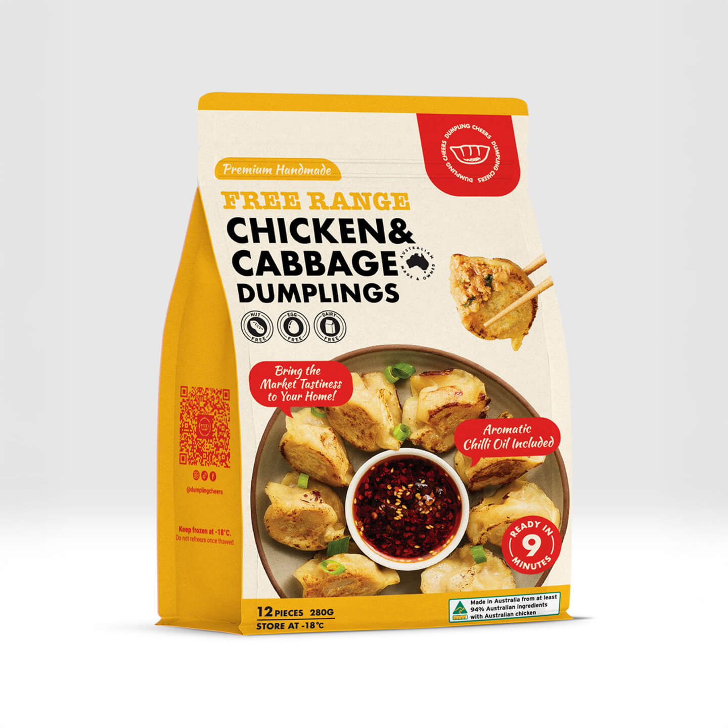 Free Range Chicken & Cabbage Dumplings